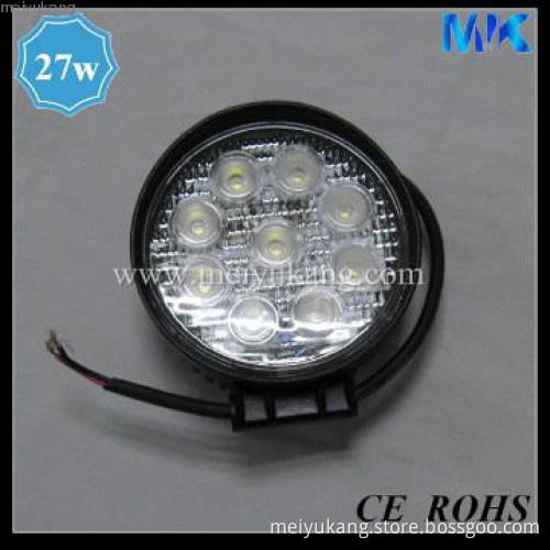 hot sale round 27w Epistar led flood beam work light